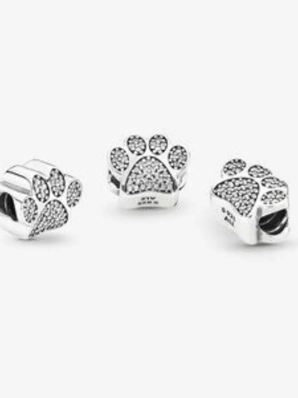 Pandora Sparkling Paw Print Charm